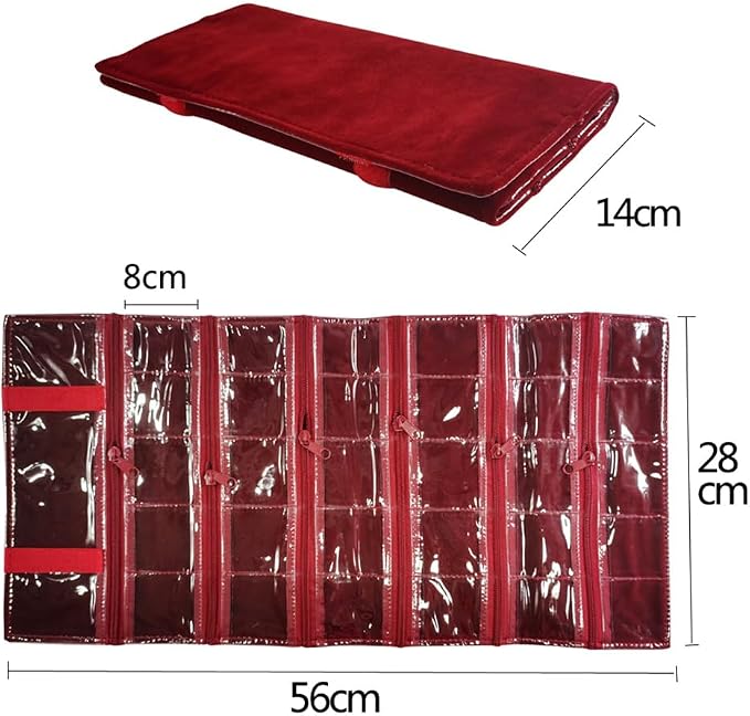 Travel Jewelry Roll Bag Portable Organizer Pouch