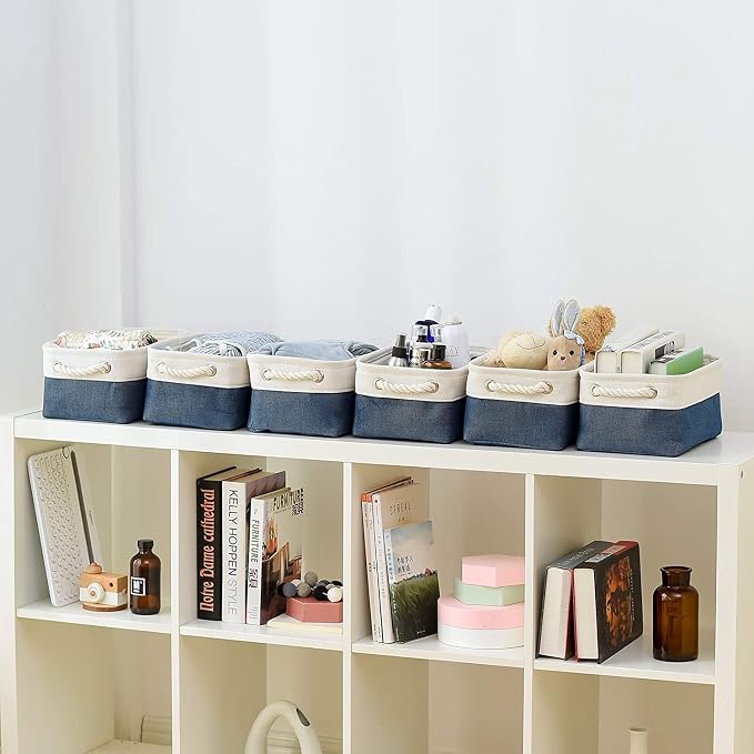 TheWarmHome Storage Bins for Shelves