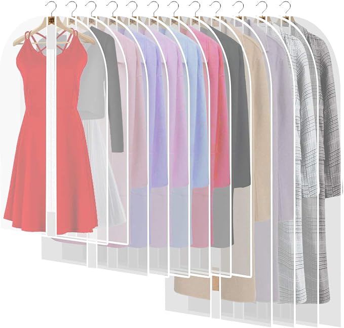 12 Pack Breathable Clothes Covers