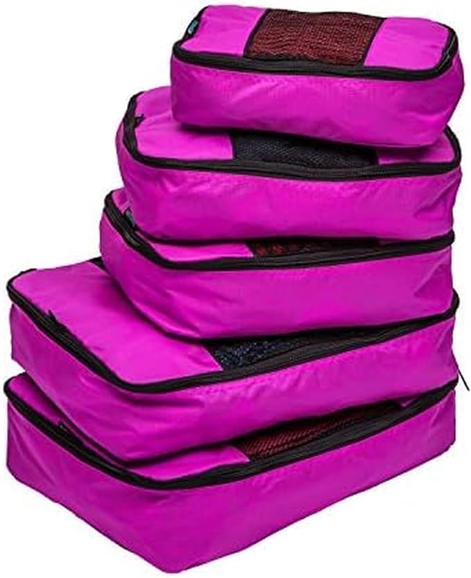 TravelWise Luggage Packing Organization Cubes 5 Pack, 1 Small, 2 Medium
