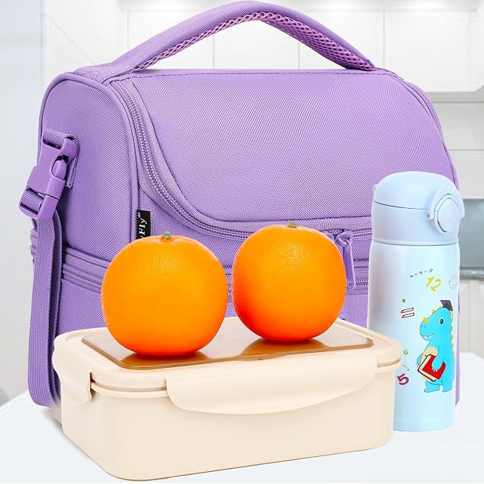 FlowFly Double Decker Cooler Insulated Lunch Bag Large Tote