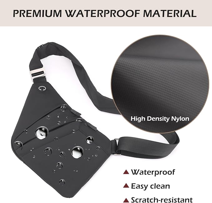 Anti Theft Crossbody Bags for Women Men, Slim Sling Bags