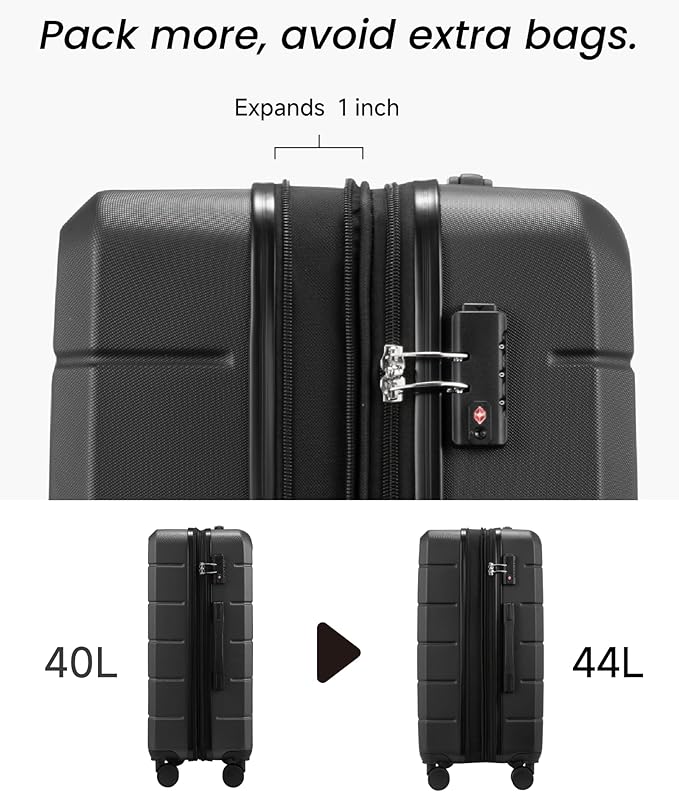 Luggage Sets 3 Piece, Expandable Hardside Suitcases