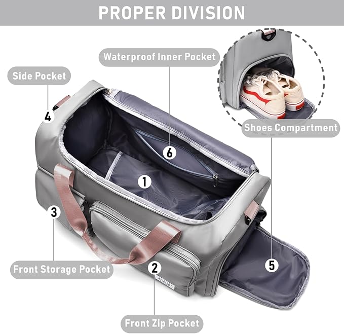 NPBAG Women Travel Duffel, Gym Workout Overnight Bag, Mommy Hospital Bag