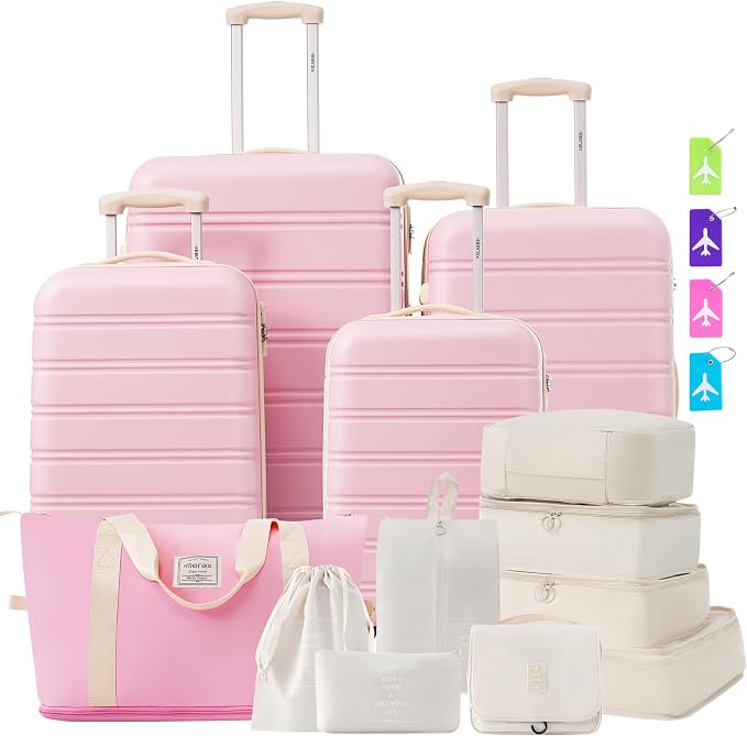 Merax Luggage sets of 13 Piece 16 20 24 28 IN Carry on Luggage sets 4 piece