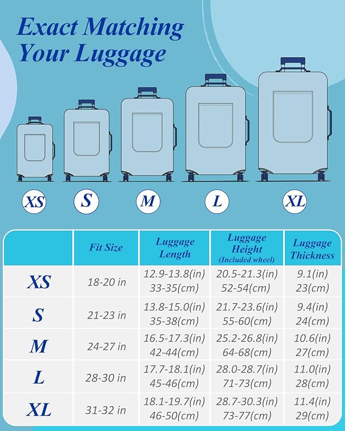 Slohif Luggage Cover for Suitcase Tsa Approved Protector