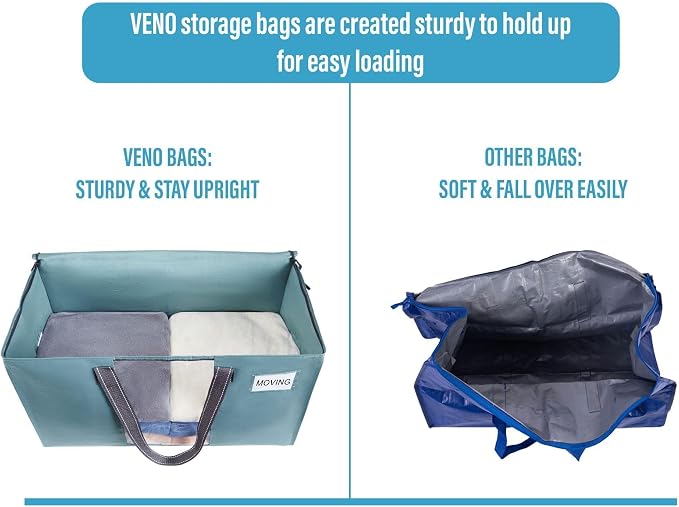 VENO 10 Pack Moving Bags, Comforter and Blanket Storage Bags
