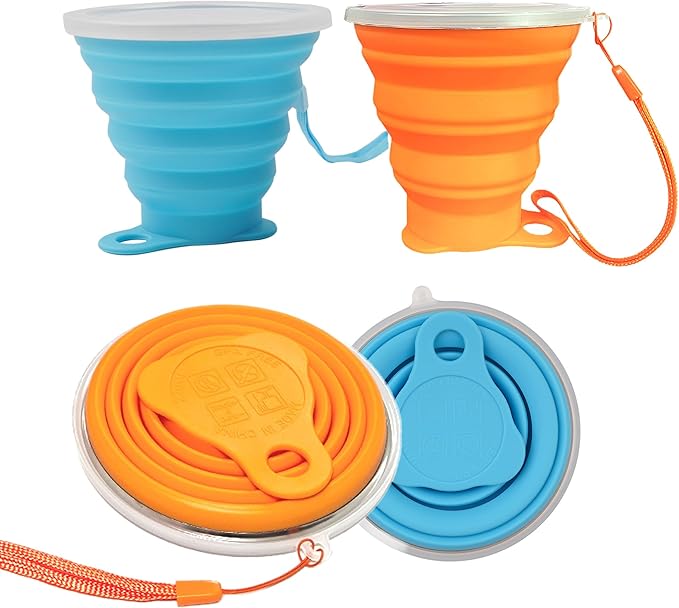 2 Pack Collapsible Silicone Travel Cups