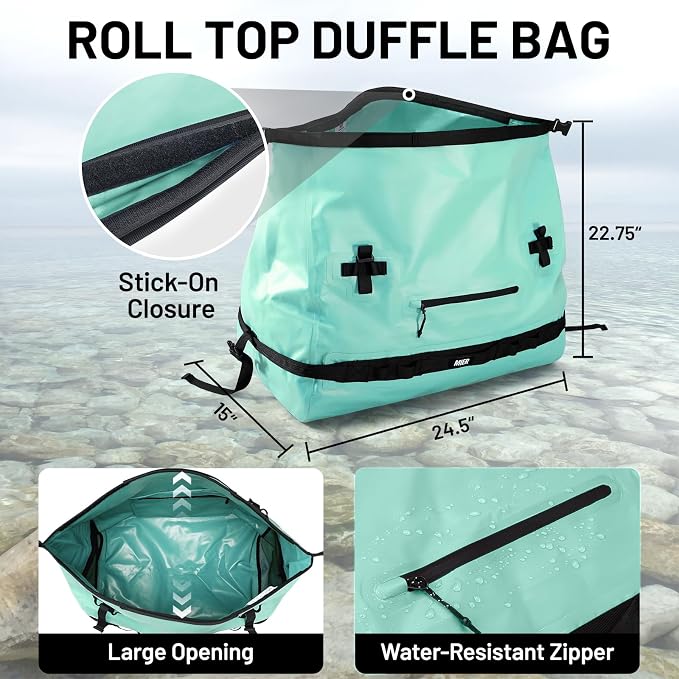 MIER Large Waterproof Duffel Bag Rolltop Dry Backpack Duffle Bags