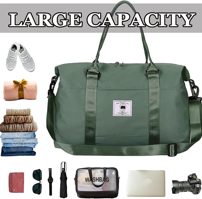 Travel Duffle Bag, Waterproof Sport Tote Gym Bag