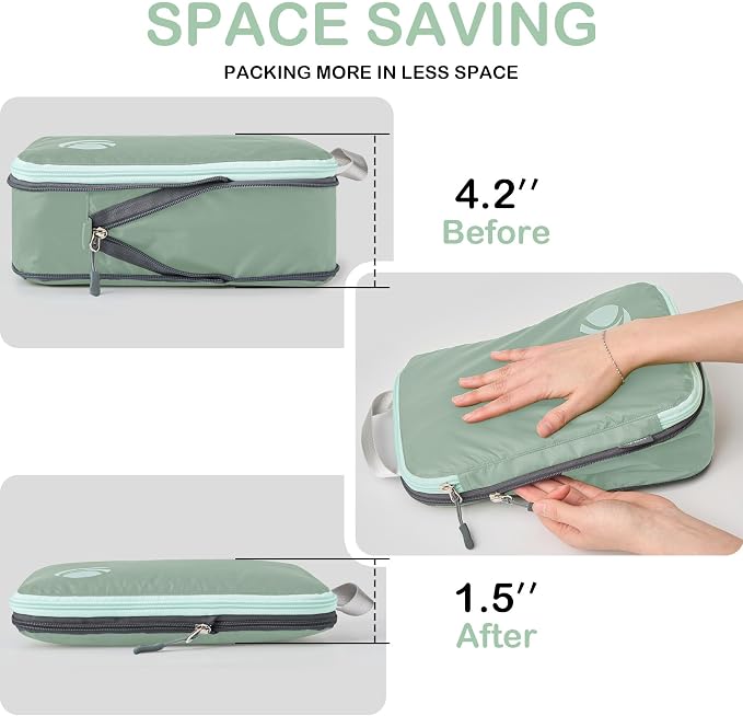 Cipway Compression Packing Cubes, Lightweight Travel Luggage Organizers