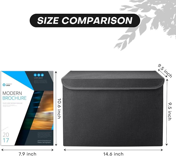 Large 22 Quart Linen Fabric Foldable Storage Bin Cube Organizer Basket