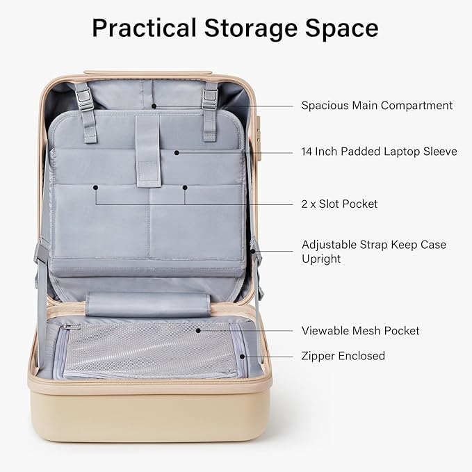 Hanke 16 Inch Underseat Carry On Luggage