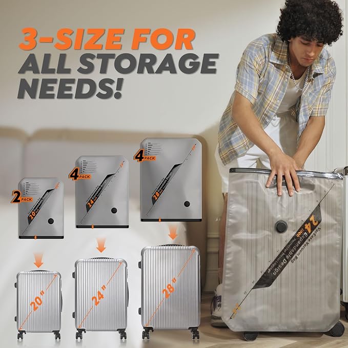 Rechargeable Wireless Pump Travel Storage Bags Set