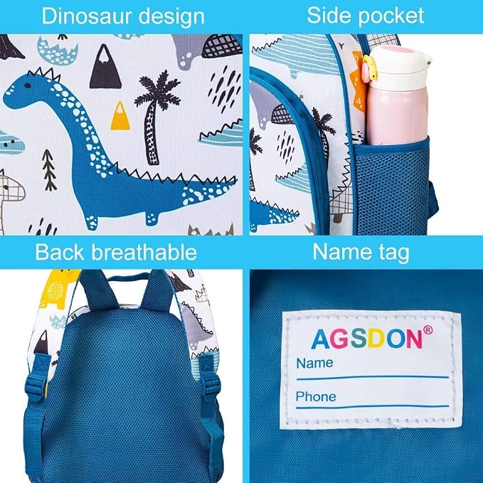 CCJPX Toddler Backpack for Boys Girls, Dinosaur Unicorn Cat Preschool Bookbag