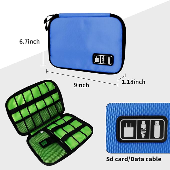 Electronics Organizer Travel Case, Electronic Accessories Storage Bag, Portable