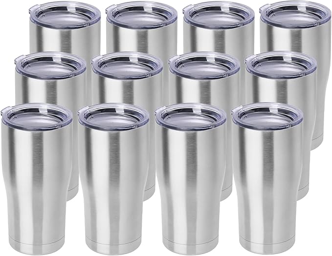 DOMICARE 20oz Tumbler with Lid Stainless Steel Tumblers Bulk, Double Wall