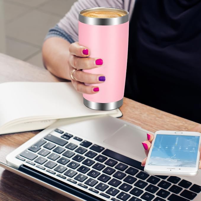 VEGOND 20oz Tumbler with Lid and Straw Stainless Steel Tumbler Cup Vacuum
