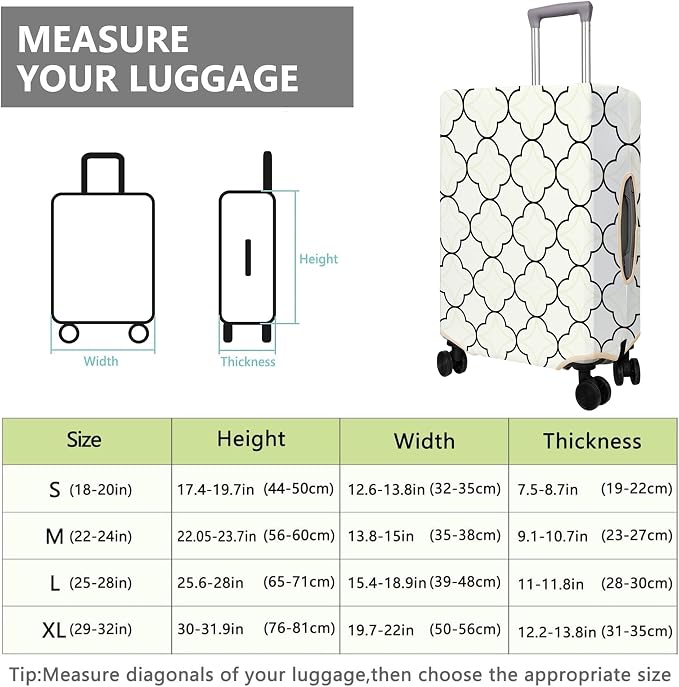 Travel Luggage Cover Suitcase Protector Fits 18-32 Inch Wheel Covers