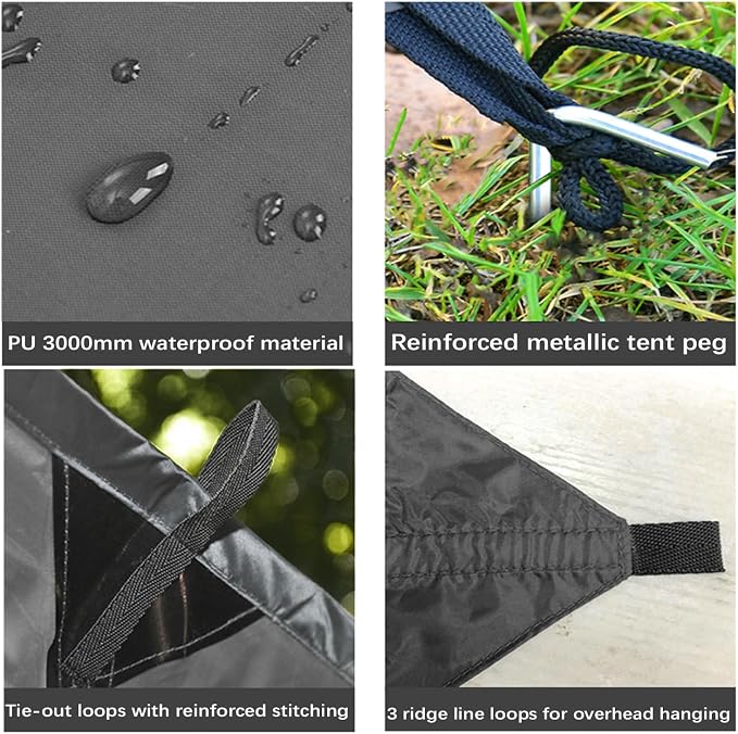 KALINCO Tent Tarp, Picnic Mat Camping Tarp Tent Hammock Tarp, pu Waterproof