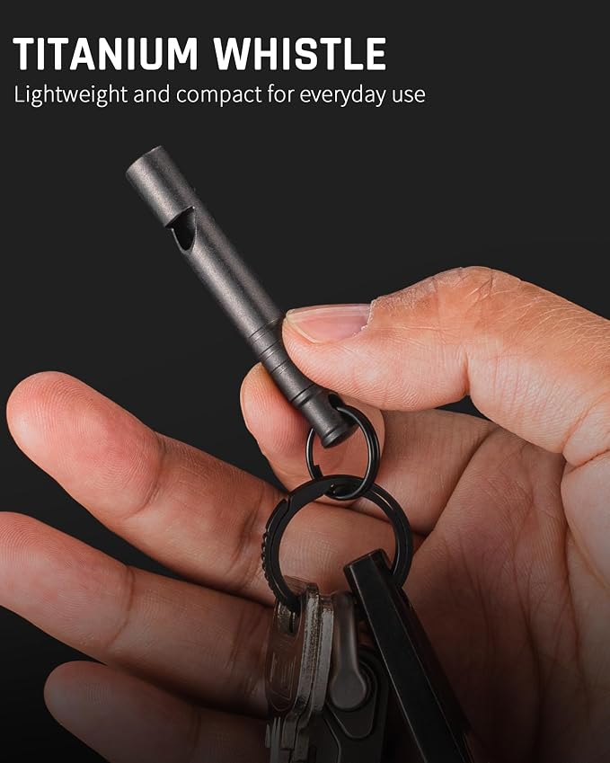 TISUR Titanium Emergency Whistle, 120db Safety Whistle