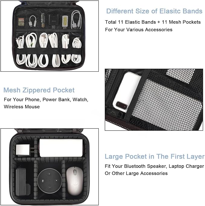 MATEIN Cord Organizer Case