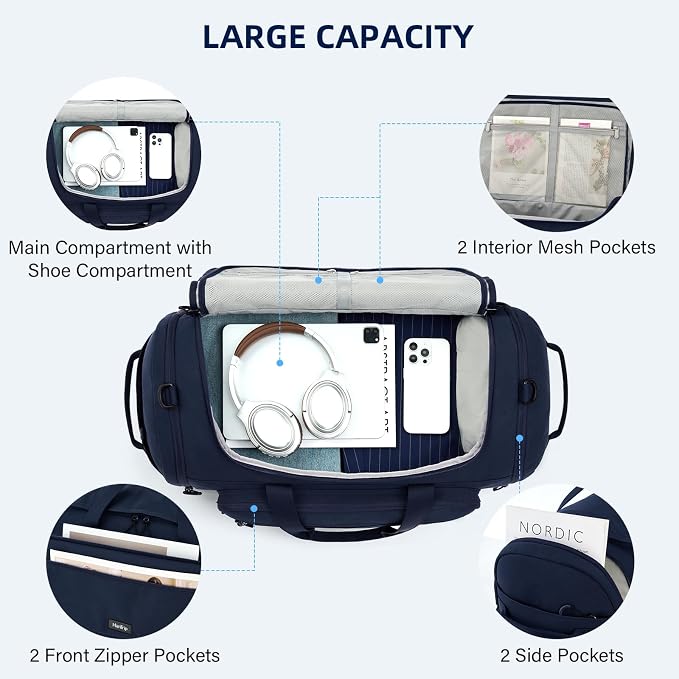 Large Travel Duffle Gym Bag