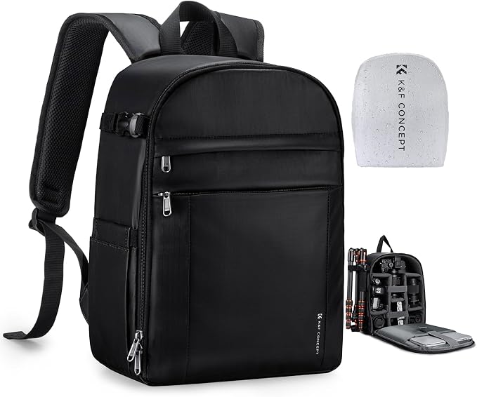 K&F CONCEPT Camera Backpack Bag, Professional DSLR/SLR/Mirrorless Camera Bag