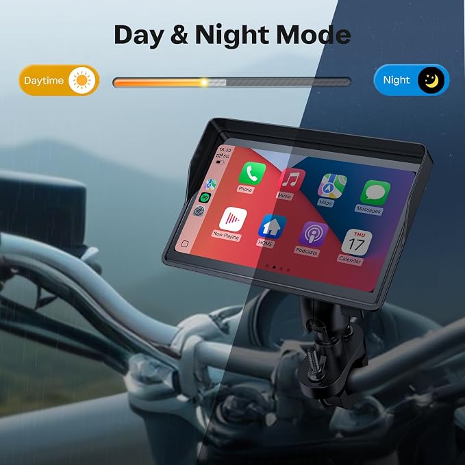 WonVon 5 Inch Motorcycle Carplay GPS Navigation System