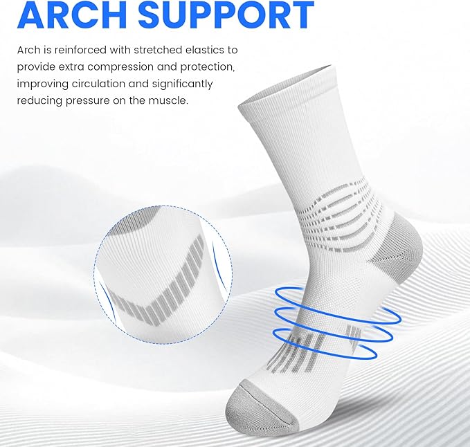 IRAMY Crew Compression Socks Athletic Running Socks