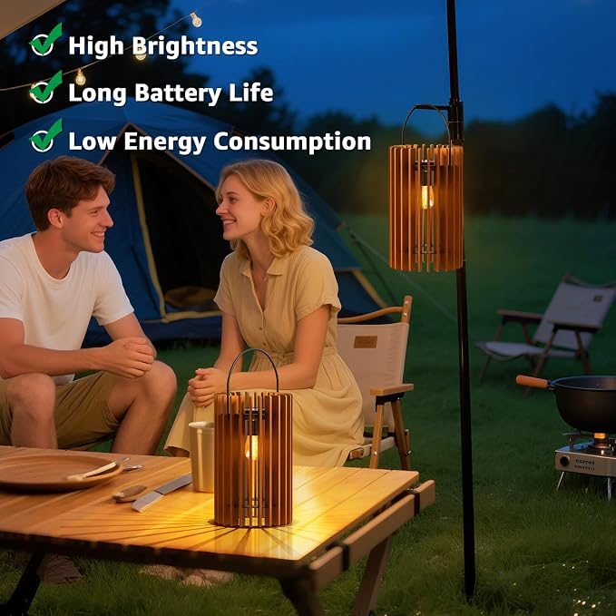 2 Set Solar Lantern Outdoor Rattan Lamp Outside Lights Hanging LED
