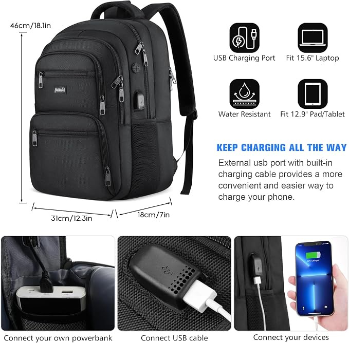 Paude Laptop Backpack, School Backpack Large Bookbag