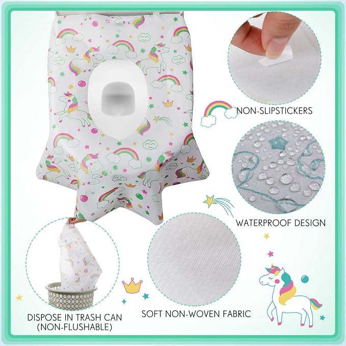 50 Packs Disposable Toilet Seat Covers Extra Large Individually Wrapped