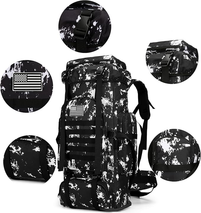 Hiking Backpack for Men 70L/100L Camping Backpack Military Rucksack Molle 3
