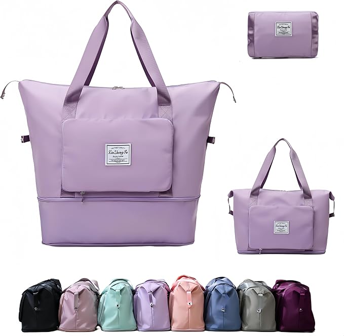 Large Capacity Foldable Travel Bag, Expandable lightweight Carry on Bag