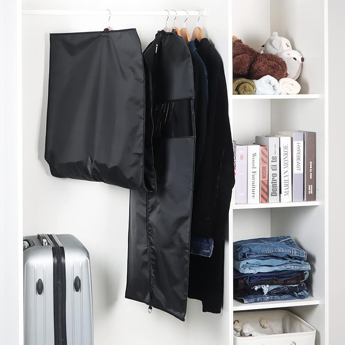 Univivi Garment Bag Suit Bag for Storage and Travel 43 inch, Washable Suit