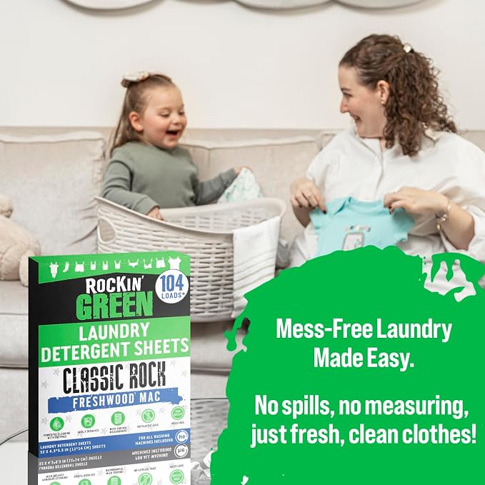 Rockin' Green Travel Laundry Detergent Sheets