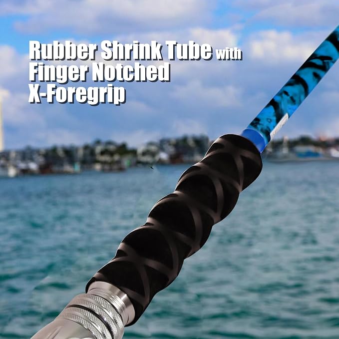 Fiblink 2-Piece Boat Conventional Fishing Rod Portable Spinning/Casting Rod