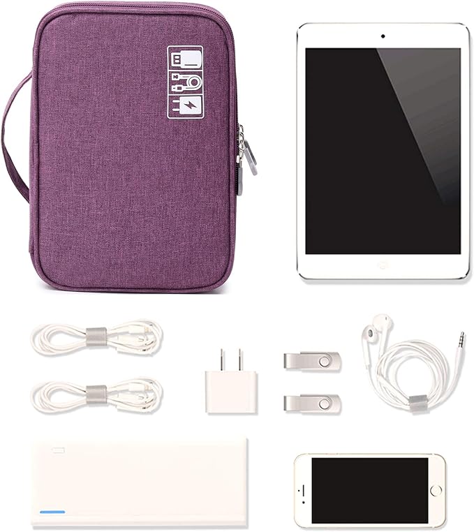 mygreen Electronics Travel Organizer Storage Bag, Double Layer Universal