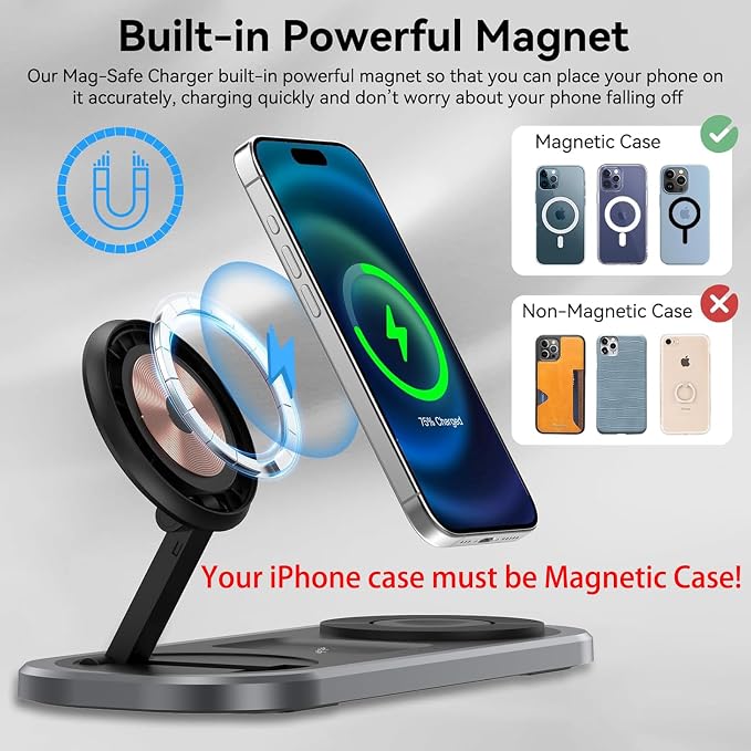 3 in 1 Fast Wireless Charger Stand