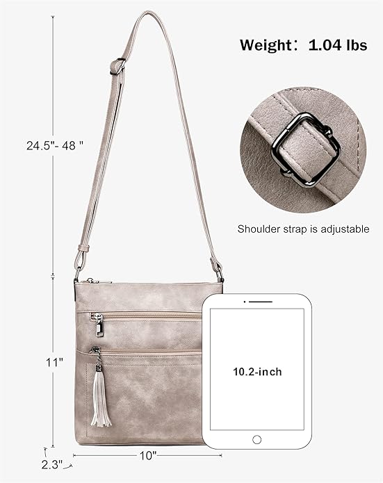 MASINTOR Crossbody Purses for Women, Adjustable Strap Shoulder Bag