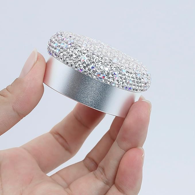 Small Pill Case 3 Compartments, Metal Round Portable Pill Box, Waterproof
