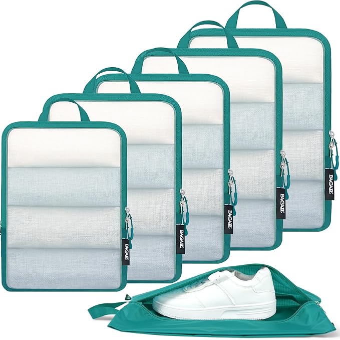 BAGAIL 6 Set Ultralight Compression Packing Cubes Packing Organizer