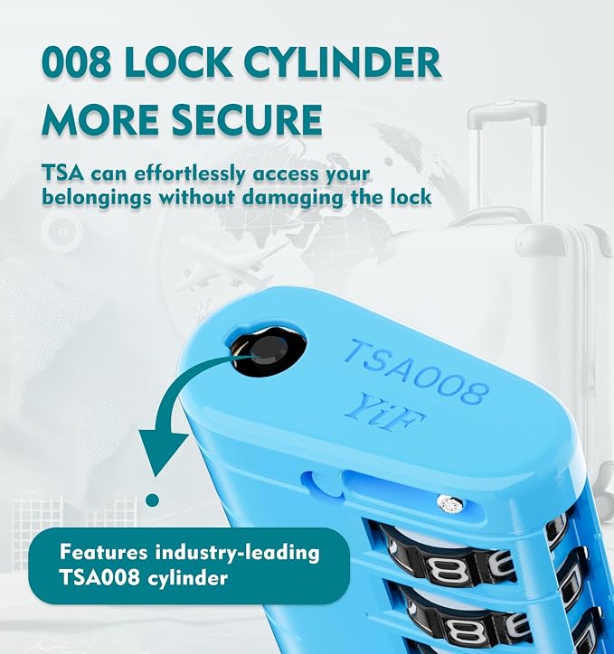 ANVIL 4 Digit Luggage Locks, TSA Locks