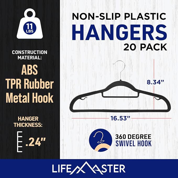Lifemaster Versatile Clothes Hanger Set