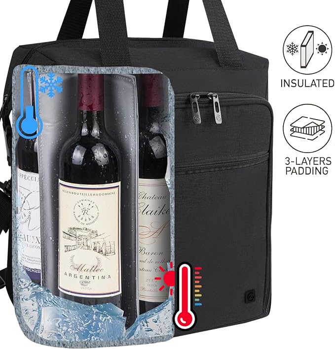 ALLCAMP 6 Bottle Wine Gift Bag