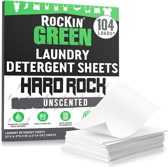 Rockin' Green Hard Rock Travel Laundry Detergent Sheets