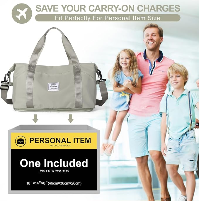 Travel Duffel Bag, Sports Tote Gym Bag, Shoulder Weekender Overnight Bag