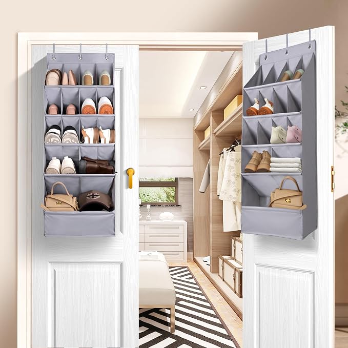 FENTEC 1 Pack Over-the-Door-Shoe-Organizers, Hanging Shoe Organizers