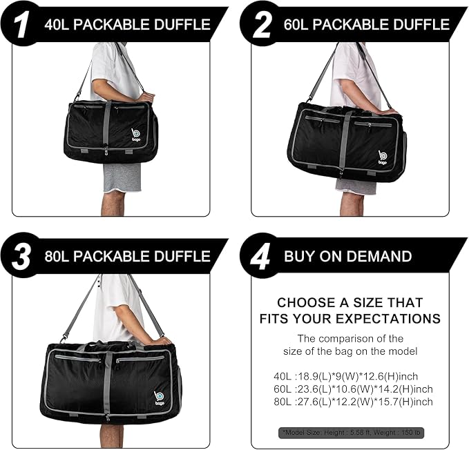 Bago Large Foldable Duffel Bags